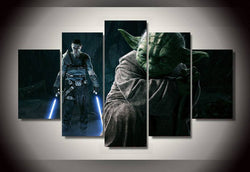 5 Panel Star Wars Alien Framed Wall Canvas Art | Octo Treasures