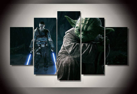 5 Panel Star Wars Alien Framed Wall Canvas Art | Octo Treasures