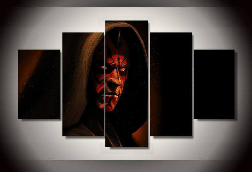 5 panel Star Wars Samurai Framed Wall Canvas Art | Octo Treasures