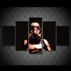 5 Panel Star Wars Armor Uniform Framed Wall Canvas Art | Octo Treasures