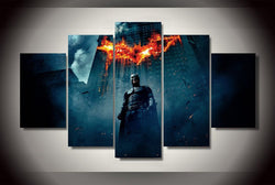 5 Panel Batman Begins Dark Knight Framed Wall Canvas Art | Octo Treasures