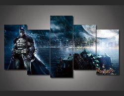 5 Panel DC Comics Batman Framed Wall Canvas Art | Octo Treasures