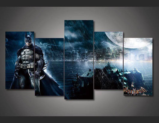 5 Panel DC Comics Batman Framed Wall Canvas Art | Octo Treasures