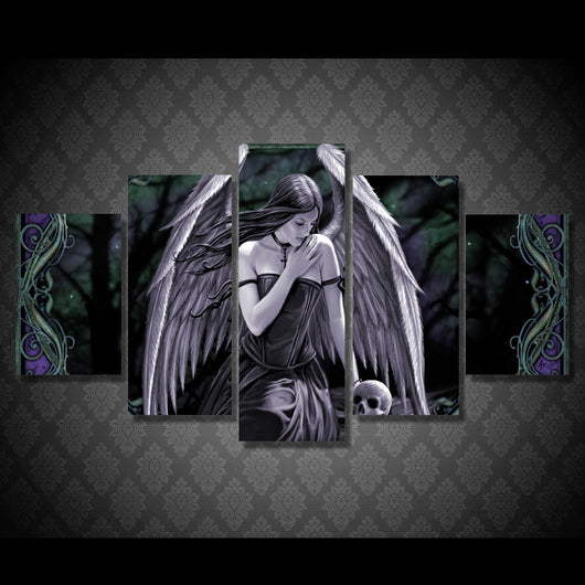 HD Printed Angel Girl Skull Painting Canvas Print room decor print poster picture canvas Free shipping/ny-4210 | Octo Treasures