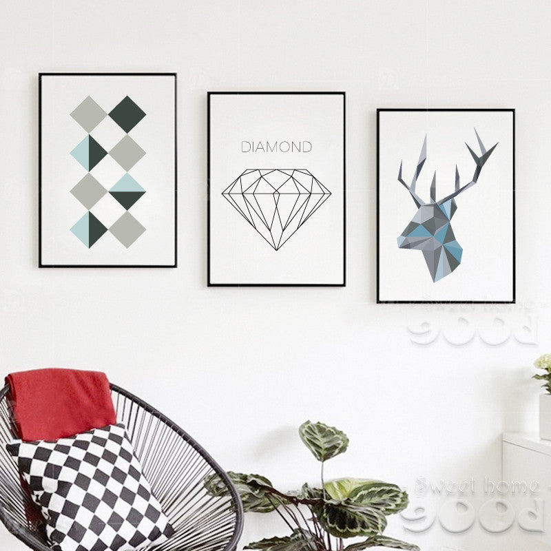 Sample Geometric Shape Canvas Art Print Painting Poster,  Wall Pictures for Home Decoration,  Home Decor YE104 | Octo Treasures