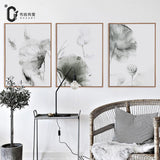 3 Panel Lotus Pond Abstract Unframed Wall Canvas Art | Octo Treasures