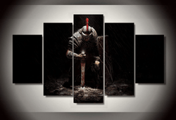 5 Panel Framed Roman Warrior Wall Canvas Art | Octo Treasures