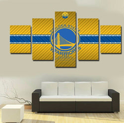 5 Panel Framed Golden State Warriors NBA Wall Art Canvas | Octo Treasures