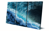 3 Panel Ocean Waves Seascape Framed Wall Canvas | Octo Treasures