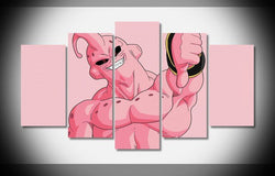 5 Panel Framed Kid Buu Dragon Ball Z Wall Art Canvas | Octo Treasures